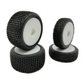 HobbyPlus V-Blox Tire Set, White, Mounted Speck B