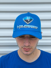 HELIDIRECT Snap Back Trucker Hat Bright Royal Blue