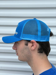 HELIDIRECT Snap Back Trucker Hat Bright Royal Blue