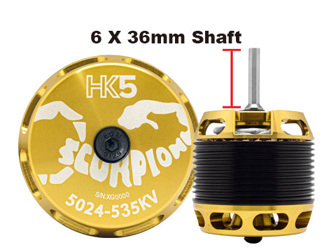 Scorpion HK5-5024-535KV (6 x 36mm Shaft) - HeliDirect