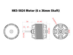 Scorpion HK5-5024-535KV (6 x 36mm Shaft) - HeliDirect