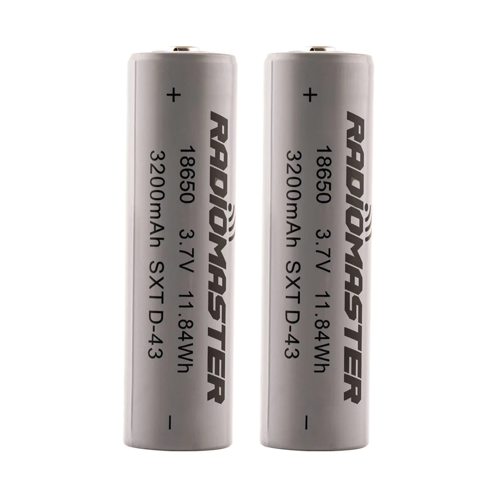 RadioMaster 18650 3200mAh 3.7V Battery (2pcs) For TX16S / Boxer / TX12/ MT12 Radios - HeliDirect