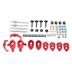 MEUS RACING Front and Rear Portal axle DIY kit Aluminum Straight axle to Portal axle kit Ground Clearance +8.1MM for 1/18 TRX4M (Aluminum Red) - HeliDirect