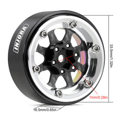 INJORA 1.3" ModuWheel Rainbow Beadlock Wheels Negative Offset For 1/18 1/24 RC Crawlers - 8 SPOKE