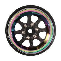 INJORA 1.3" ModuWheel Rainbow Beadlock Wheels Negative Offset For 1/18 1/24 RC Crawlers - 8 SPOKE