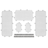 Meus Racing 5Pcs Stainless Steel Car Window Mesh Metal Window Mesh Protective Net For TRX4M Land rover Defender - HeliDirect