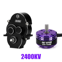 INJORA Fat Viper 2204 Brushless Outrunner 2400 KV Motor & Transmission For 1/18 TRX4M