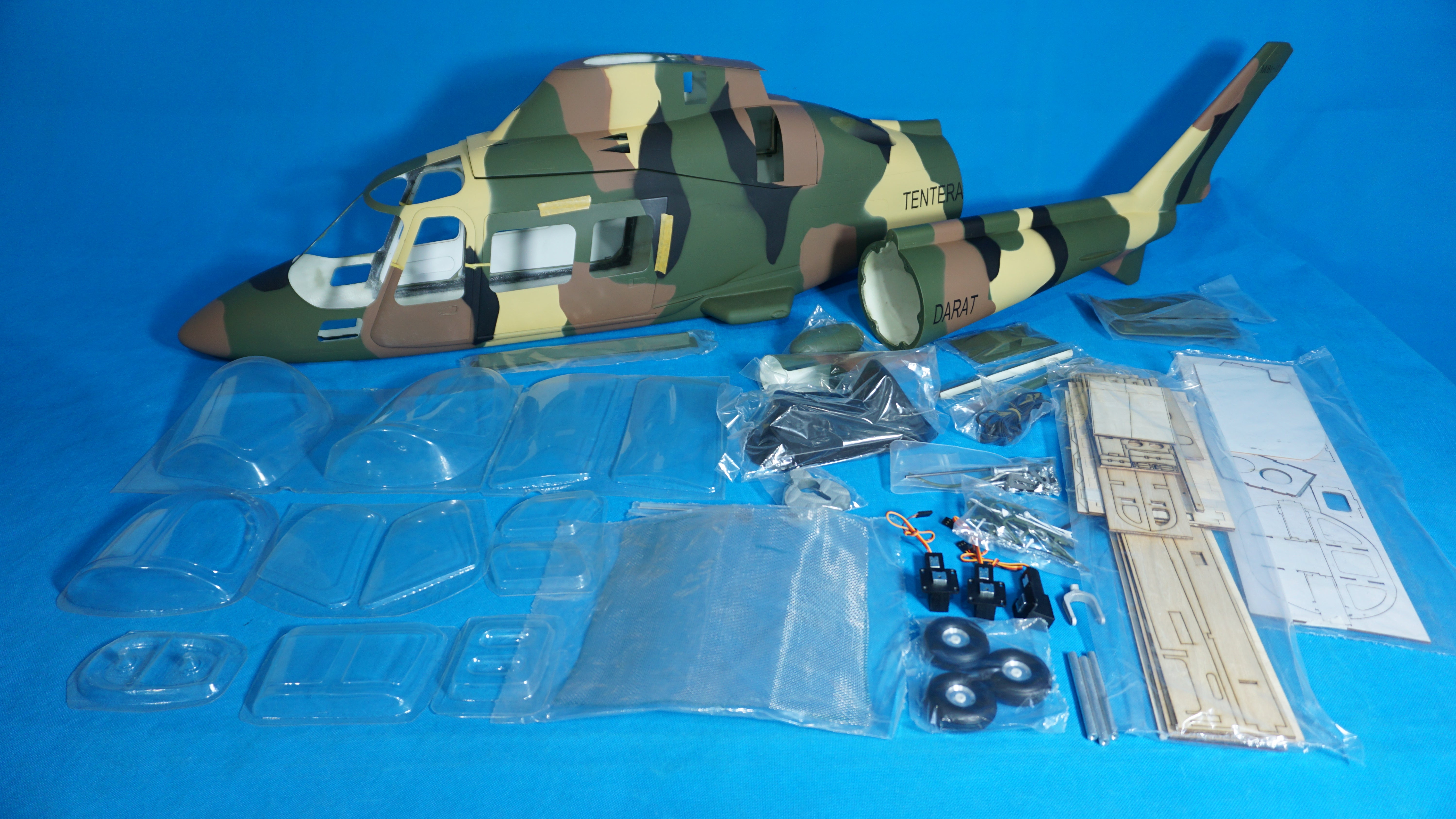 Fiberglass Scale Fuselage AGUSTA A109 .60 (700) Size - ARMY Color - HeliDirect