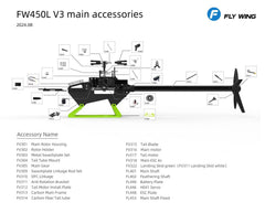 FlyWing FW450L V3 GPS Helicopter w/ ACE Flight Controller RTF (Orange)