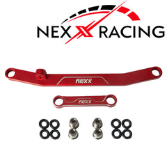 NexxRacing CNC Aluminium Steering Link Set for 1/24 RC Crawler Axial AX24 - RED - HeliDirect