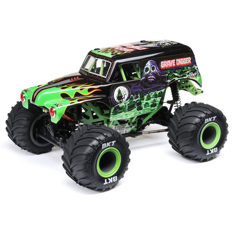 Losi 1/18 Mini LMT 4X4 Brushed Monster Truck RTR Son-Uva Digger - GREEN - HeliDirect