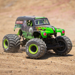Losi 1/18 Mini LMT 4X4 Brushed Monster Truck RTR Son-Uva Digger - GREEN - HeliDirect
