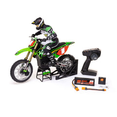Losi 1/4 Promoto-MX Motorcycle RTR with Battery and Charger, Pro Circuit - GREEN - HeliDirect