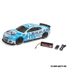 Losi 1/12 NASCAR RC Racecar Ross Chastain No. 1 Busch Light 2025 Chevrolet Camaro ZL1 2S AWD RTR Brushed On-Road (Battery & Charger Included)