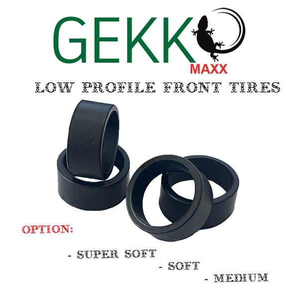 Gekko Maxx Low Profile Front Tires F8.5 (4pcs) - Medium - HeliDirect