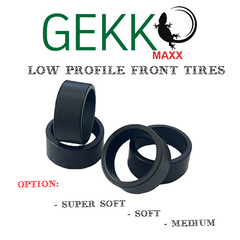Gekko Maxx Low Profile Front Tires F8.5 (4pcs) - Medium - HeliDirect