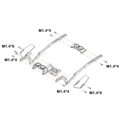 MEUS Racing Titanium LCG MD24 Chassis/ MD24 Dig Chassis Drive Shafts & Chassis Links for 1/24 SCX24