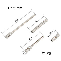 MEUS Racing Metal SCX24 Cuttable Drive Shaft for Axial SCX24