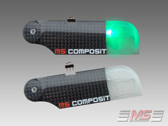 MS Composit CFC Tail NIGHT Blades 95 mm/5/3 FC - Green - HeliDirect