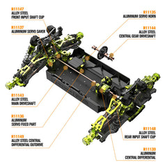 Rlaarlo Aluminum Upper Steering Saver Fixed Part For RZ001 and 1/10 Rally Car