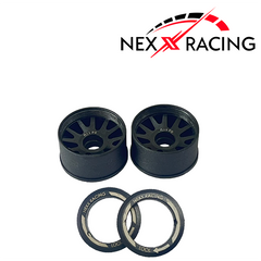 Nexx Racing “JUD” threaded carbon-fiber reinforced EVO Flanged Rear Wheels (2) pcs for Mini-Z - R11 OFFSET 0