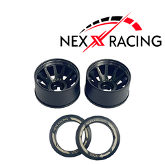 Nexx Racing “JUD” threaded carbon-fiber reinforced EVO Flanged Rear Wheels (2) pcs for Mini-Z - R11 OFFSET +3