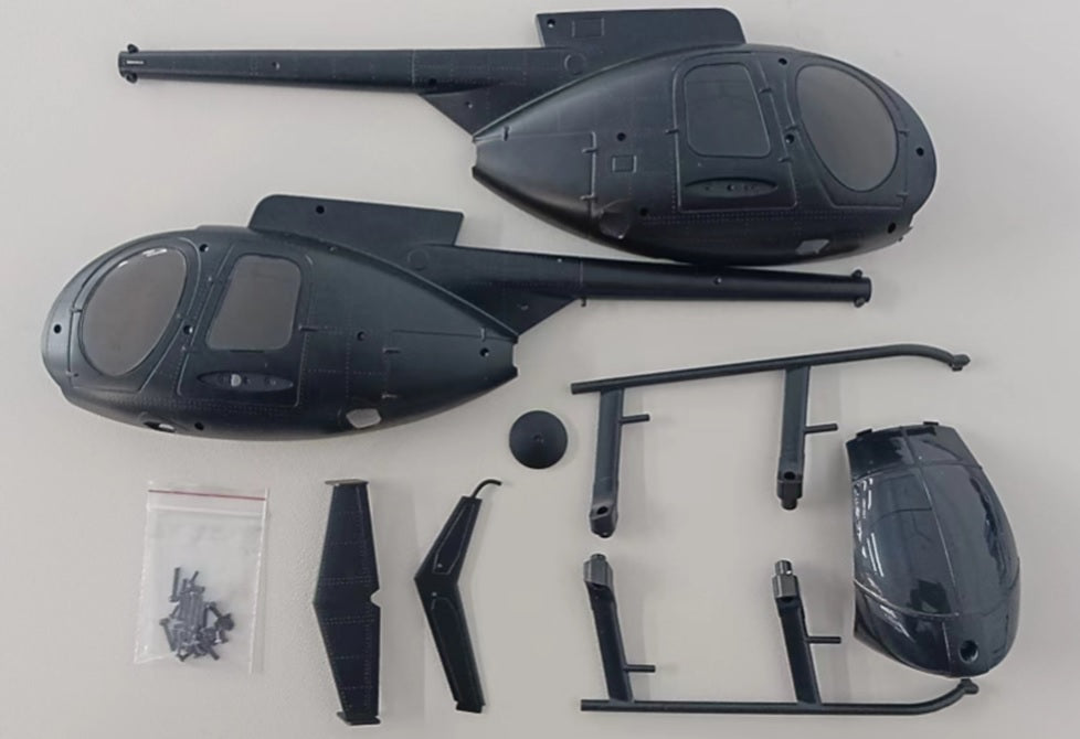 YX C189 MD500E Body Set - Black - HeliDirect