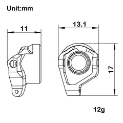 MEUS Racing SCX30 Brass Steering Knuckles for Axial SCX30