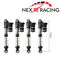 Nexx Racing Reservoir Shock (4 pcs) for 1/24 AX24 - BLACK - HeliDirect