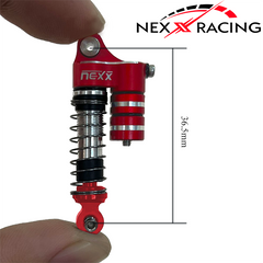 Nexx Racing Reservoir Shock (4 pcs) for 1/24 AX24 - RED - HeliDirect