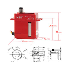 KST SV12-12 SHV 9.0Kgf.cm 0.10sec/60° Micro Servo