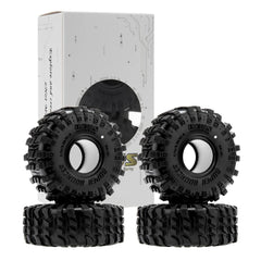 MEUS Racing 1.0-inch RC Rubber Tire Set MS6 RC Tire For 1/18 TRX4M 1/24 SCX24 FCX24 AX24 - Super Bouncing M1001