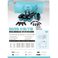 THETA RAZOR-C1H/T1H Metal Brushless NFC HV STD Servo Set