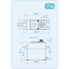 THETA RAZOR-C1H/T1H Metal Brushless NFC HV STD Servo Set