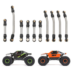 MEUS Racing 10pcs Metal High Clearance Chassis & Steering Links Set for 1/24 AX24 XC-1 RC Crawler Car