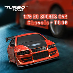Turbo Racing C76 1/76 RC Sports Car Mini Racing - Red