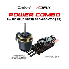 Combo XDFly HPro 155A ESC & Combove 4025-1100KV Brushless Motor For RC Helicopter 550-600 (6S)