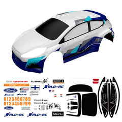 Rlaarlo White XTS Rally 1.2mm PC Car Body For XTS-F10 RC Rally Car