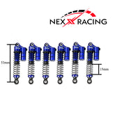 Nexx Racing 53mm Reservoir shocks (6pcs) for Hobby Plus 1/18 ARKTOS 6X6 - BLUE