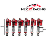 Nexx Racing 59mm Long Reservoir shocks (6pcs) for Hobby Plus 1/18 ARKTOS 6X6 - RED