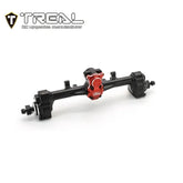 TREAL SCX24 Rear Portal Axles Complete Kit, Aluminum 7075 CNC Machined Axle Housing for Axial 1/24 SCX24 - BLACK - HeliDirect