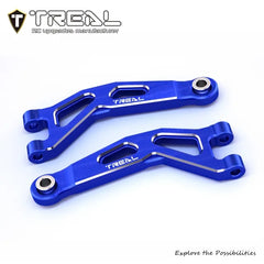 TREAL Aluminum 7075 CNC Machined Front Upper Arms Set Suspension A-Arm Upgrades for Arrma 1/18 GRANITE GROM - BLUE