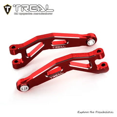 TREAL Aluminum 7075 CNC Machined Front Upper Arms Set Suspension A-Arm Upgrades for Arrma 1/18 GRANITE GROM - RED