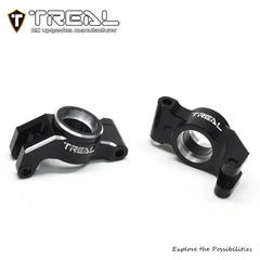 TREAL Aluminum 7075 Rear Hubs Carrier Set CNC Machined Upgrades for Arrma 1/18 GRANITE GROM - BLACK