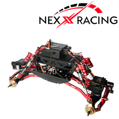 Nexx Racing High Clearance Aluminum Chassis Links Set for Axial AX24 - RED - HeliDirect