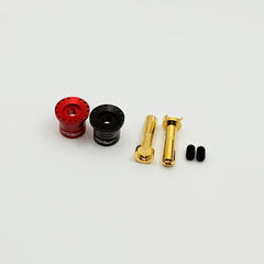 Furitek Heatsink Bullet Plug Grips w/4mm Bullets (Black/Red)