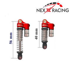 Nexx Racing Reservoir Shock (4 pcs) for 1/18 TRX-4M - RED - HeliDirect