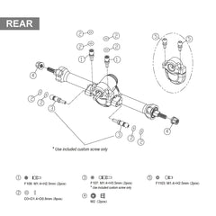**SCRATCH AND DENT**INJORA +3mm Planet Axles with Brass Steering Knuckles for 1/30 SCX30