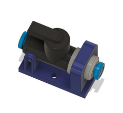 Festo 4mm Ball Valve Mount- Black