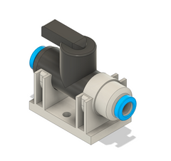 Festo 6mm Ball Valve Mount- Black